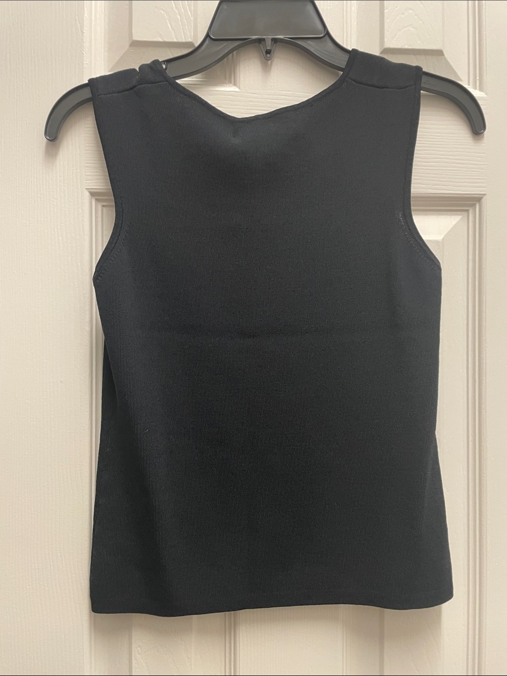 Black Square-Neck Ribbed Tank - Picture 2 of 2